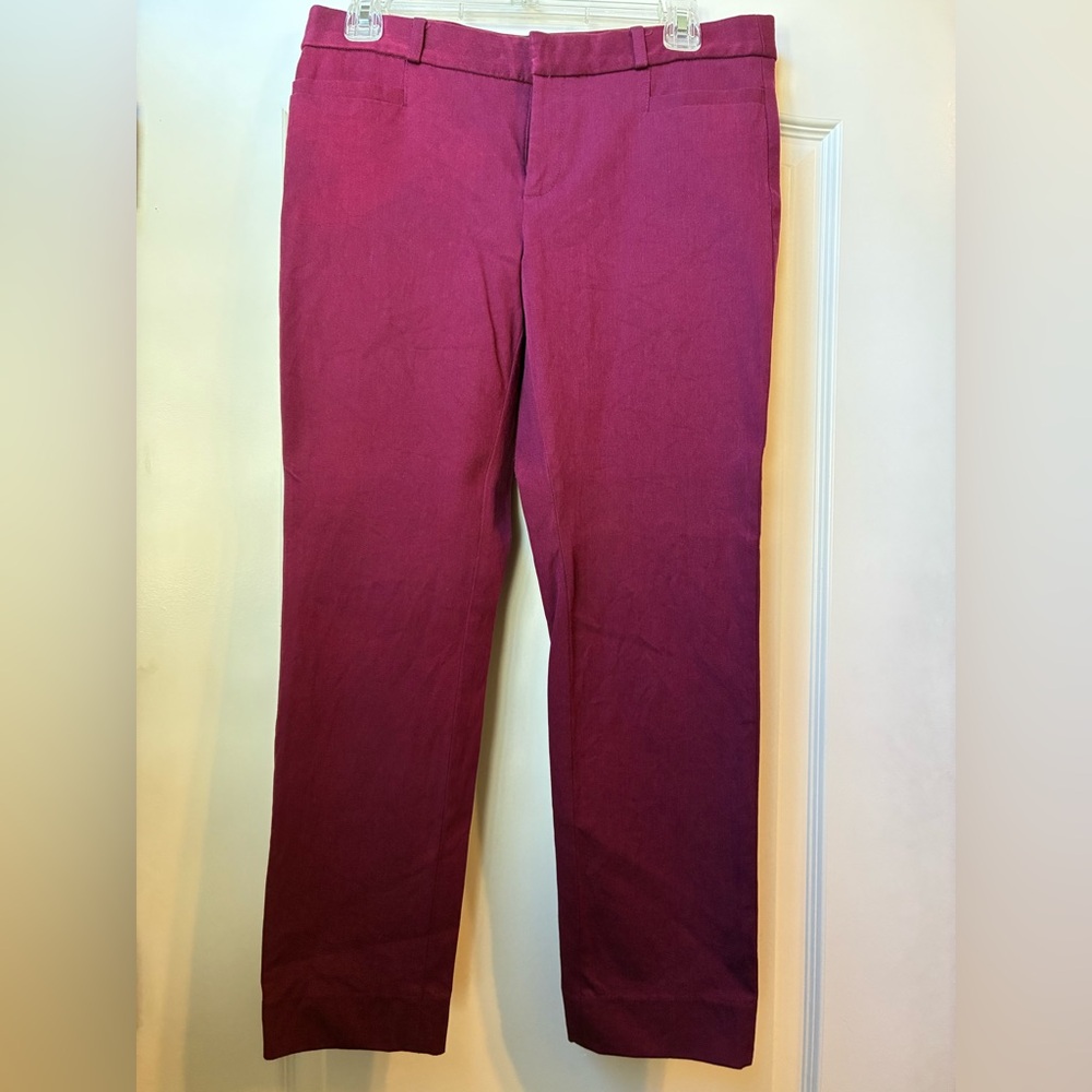 Banana Republic Women's Dark Purple Straight Leg Trousers